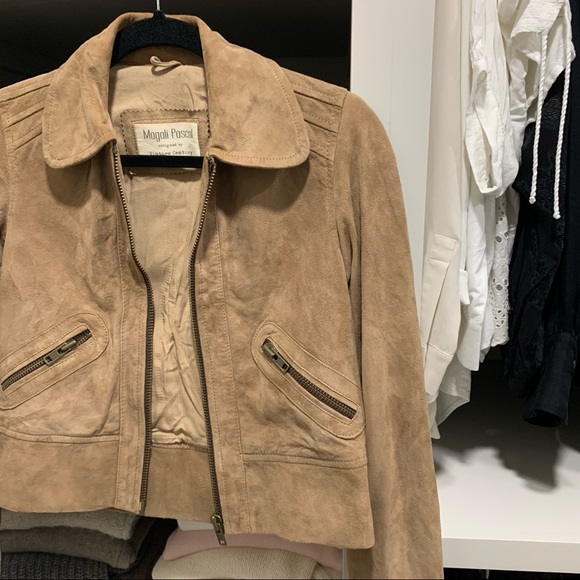 Magali Pascal By Vintage Century Light Brown Suede Jacket - Picture 3 of 6